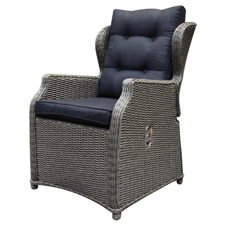 Ibiza XL dining tuinstoel verstelbaar grijs, Tuin en Terras, Tuinsets en Loungesets, Nieuw, Wicker, Ophalen of Verzenden