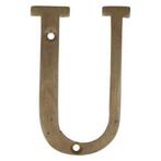 Letter groot U, brons antiek, Huis en Inrichting, Woonaccessoires | Overige, Nieuw, Ophalen of Verzenden