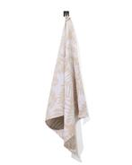 HEMA Theedoek 65x65 katoen bladeren beige, Verzenden