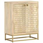 vidaXL Dressoir met 2 deuren 55x30x70 cm massief mangohout, Verzenden, Nieuw, 50 tot 100 cm, 25 tot 50 cm