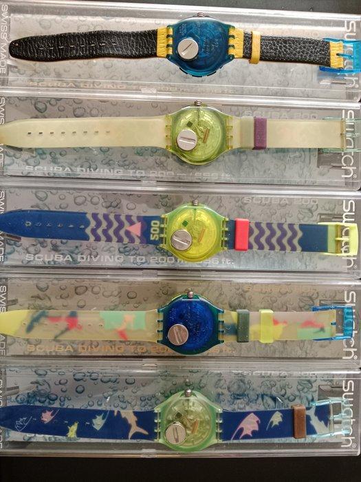Swatch - 5 X Swatch Scuba 200 inkl. Sailor s Joy, Happy Fish, Sieraden, Tassen en Uiterlijk, Horloges | Heren