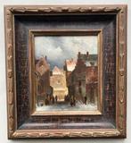Charles Leickert (1816-1907) - Stadsgezicht in de winter