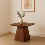 Salontafel Mangohout Salontafel Mick Vierkant Bruin 60x60 cm, Huis en Inrichting, Tafels | Salontafels, Verzenden, Vierkant, Nieuw