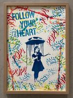 Koen Betjes (1992) - Banksy Umbrella Girl x Splash Series x, Antiek en Kunst