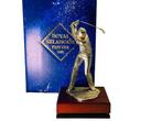Veiling - Uniek Royal Selangor | Tinnen Golfer Beeldje 18KT, Antiek en Kunst, Antiek | Tin