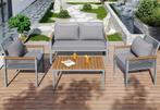 4-Delige Loungeset Balkon – Rattanlook met Kussens, Tuin en Terras, Verzenden, Nieuw