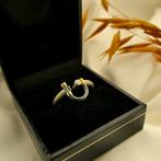 Tricolor ring met diamant | 0,06 ct. (Titanium, keramiek), Gebruikt, Overige kleuren, Ophalen of Verzenden, 17 tot 18