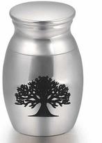 Mini urn rvs tree of life zilver Graveren is mogelijk, Nieuw