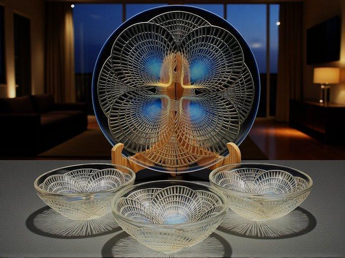 René Lalique Coquille Shell Opalcent - Bord (4) - Coquille, Antiek en Kunst, Kunst | Designobjecten