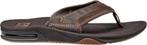 Reef Leather Fanning - Maat 37.5 - Heren Slippers - Dark, Kleding | Heren, Schoenen, Verzenden, Nieuw