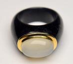Zonder Minimumprijs - Ring - 14 karaat Geel goud - Onyx -, Sieraden, Tassen en Uiterlijk, Ringen, Nieuw