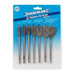 Silverline Platte speedboor set - 7 delig - Ø 10-40 mm -..., Doe-het-zelf en Verbouw, Gereedschap | Boormachines, Ophalen of Verzenden