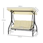 TRUUSK 2-in-1 Hollywood Schommel met Ligfunctie - Verstelbaa, Verzenden, Nieuw