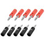 Bananen plug - 5x Rood + 5x Zwart, Verzenden, Nieuw