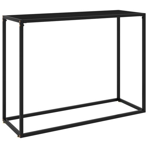 vidaXL Wandtafel 100x35x75 cm gehard glas zwart, Huis en Inrichting, Tafels | Bijzettafels, Nieuw, Verzenden