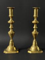 Kandelaar Tulpenbaluster (2) - Messing, Antiek en Kunst, Curiosa en Brocante