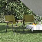 vidaXL Campingstoelen 2 st 54x55x78 cm oxford stof groen, Verzenden, Nieuw