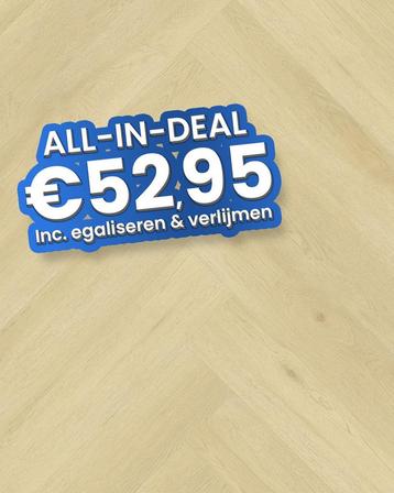 -21% | Actie vloer Plak PVC Visgraat Licht eiken - OP = OP! beschikbaar voor biedingen