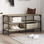 vidaXL Schoenenbankje 100x38,5x49 cm bewerkt hout sonoma, Huis en Inrichting, Banken | Voetenbanken en Poefen, Verzenden, Nieuw