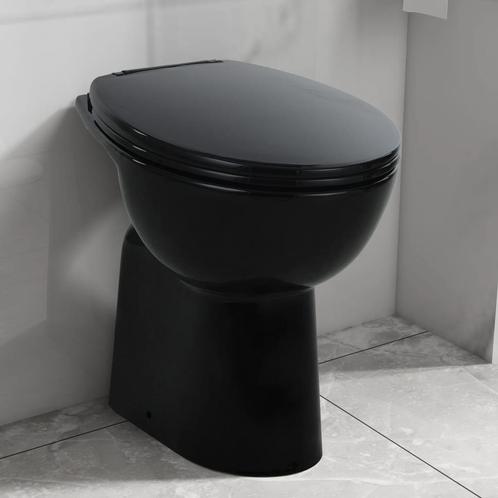 Zwart Randloos Toilet +7cm | Retourdeal | Hygienisch | 47..., Doe-het-zelf en Verbouw, Sanitair, Nieuw, Toilet, Ophalen of Verzenden