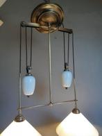 Plafondlamp - Messing - contra gewichten