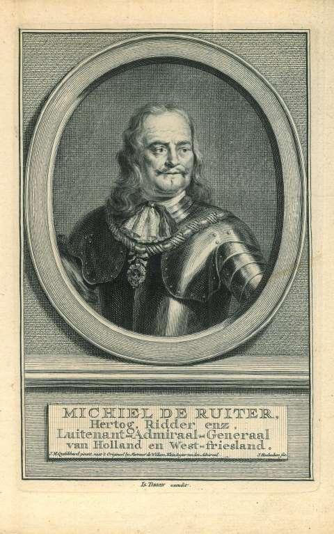 Portrait of Michiel Adriaenszoon de Ruyter, Antiek en Kunst, Kunst | Etsen en Gravures