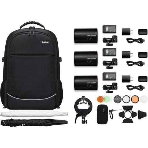 Godox AD100Pro Triple Kit, Audio, Tv en Foto, Fotografie | Fotostudio en Toebehoren, Overige typen, Nieuw, Ophalen of Verzenden