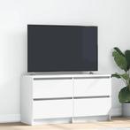 vidaXL Tv-meubel 100x35x54 cm bewerkt hout wit, Verzenden, Nieuw, Overige houtsoorten
