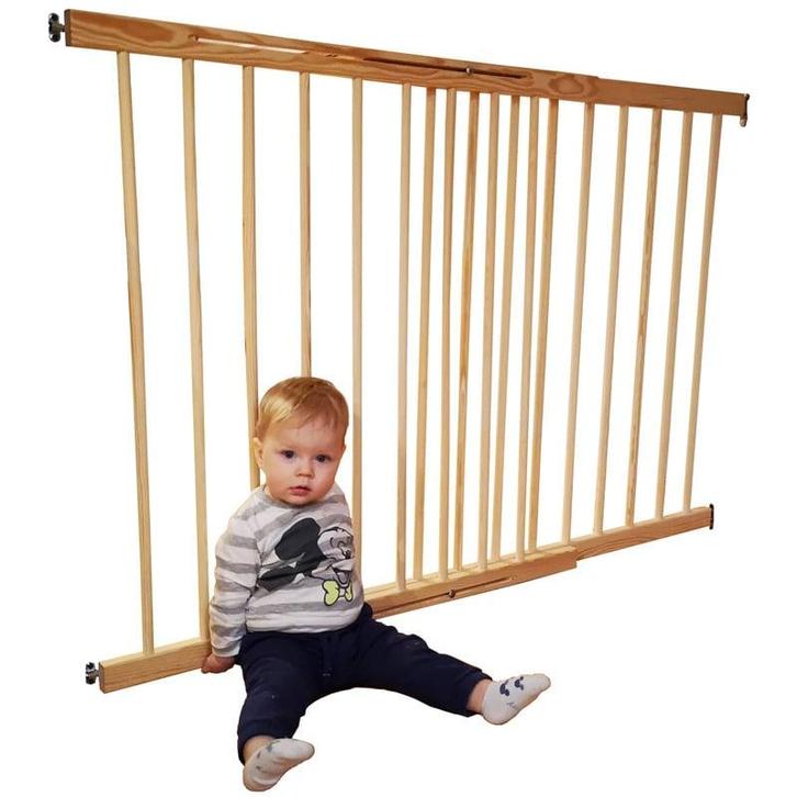Traphekje - hout - van 52 tot 72 cm breed x 76 cm hoog, Kinderen en Baby's, Traphekjes, Nieuw, Ophalen of Verzenden