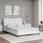 vidaXL Bedframe zonder matras Hvar kunstleer wit 120x200, Overige materialen, Verzenden, Wit, Nieuw