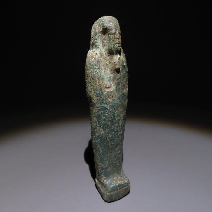 Oud-Egyptisch Faience Ushebti. Laatste Periode 664-332, Verzamelen, Mineralen en Fossielen