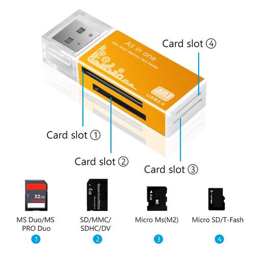 All-in-One Kaartlezer - Geschikt voor SD/MMC, MS Duo/Pro Duo, Doe-het-zelf en Verbouw, Elektra en Kabels, Zo goed als nieuw, Verzenden