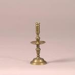 Stel van 2 kleine bronzen candlesticks Engeland  ca 1800 No, Antiek en Kunst, Antiek | Kandelaars, Ophalen of Verzenden