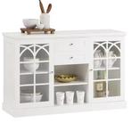 Dressoir 120 cm met Glazen Deuren & Lades – Wit MDF, Huis en Inrichting, Keuken | Keukenelementen, Verzenden, Nieuw