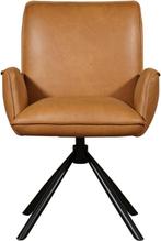 Cognac leren industriële draaibare eetkamerstoel - Granada l, Huis en Inrichting, Stoelen, Overige kleuren, Nieuw, Leer, Ophalen of Verzenden