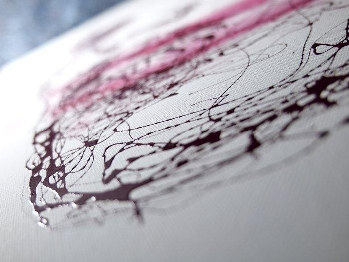 D. Witschkanow -  Abstract wine-red construction - Redlips, Antiek en Kunst, Kunst | Schilderijen | Modern