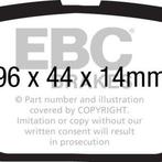 EBC 11+ Fiat 500 1.4 (ATE Calipers) Redstuff Rear Brake Pads, Auto-onderdelen, Remmen en Aandrijving, Ophalen of Verzenden, Nieuw