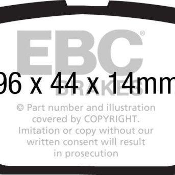EBC 11+ Fiat 500 1.4 (ATE Calipers) Redstuff Rear Brake Pads, Auto-onderdelen, Remmen en Aandrijving, Ophalen of Verzenden