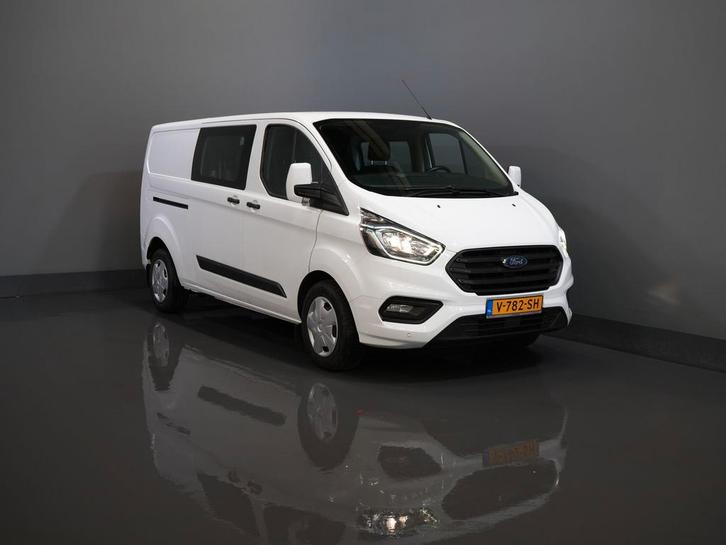 Ford Transit Custom 340 2.0 TDCI 130 pk L2 Dubbel Cabine DC, Auto's, Bestelauto's, Lease, Handgeschakeld, Wit, Ford, Financial lease