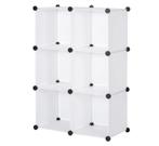 Kunststof opbergkast met 6 vakken en deuren 96x96x30 cm, Verzenden, Nieuw