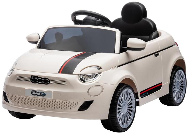 Eco Toys Wit Elektrische Fiat 500 Kinderauto, Kinderen en Baby's, Speelgoed | Buiten | Voertuigen en Loopfietsen, Loopvoertuig