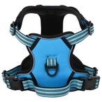 vidaXL Hondentuigje met riem en halsband verstelbaar M blauw, Verzenden, Nieuw