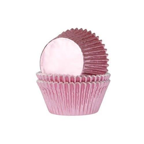 Cupcake Cups HoM Folie Baby Roze 51x38mm. 24st., Hobby en Vrije tijd, Taarten en Cupcakes maken, Nieuw, Verzenden