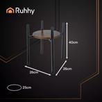 Ruhhy bloementafel 41 cm – moderne plantentafel zwart/hout, Doe-het-zelf en Verbouw, Hout en Planken, Ophalen of Verzenden, Nieuw
