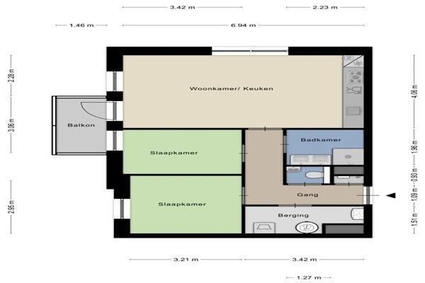 Appartement Dommelstraat in Deventer, Huizen en Kamers, Huizen te huur, Via bemiddelaar, Overijssel, Appartement