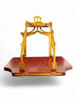Plantentafel - Hout, Messing - Art Deco wandtafel uit de