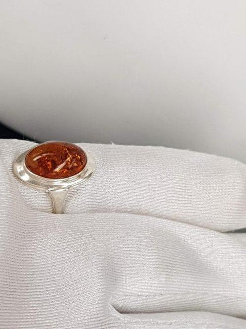 Zilver, Ringdiameter: 19 mm / Baltisch amber / Geen, Verzamelen, Mineralen en Fossielen