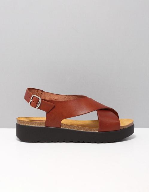 Red-Rag 78068 sandalen dames bruin  752 cognac nappa leer, Kleding | Dames, Schoenen, Nieuw, Verzenden