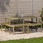 vidaXL Picknicktafel 160x134x75 cm geïmpregneerd grenenhout, Verzenden, Nieuw