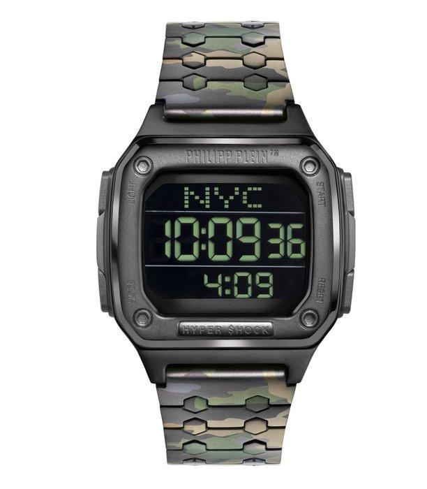 Philipp Plein - Hyper Shock Black Camo - Zonder minimumprijs, Sieraden, Tassen en Uiterlijk, Horloges | Heren